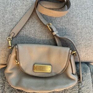 Marc Jacobs Taupe Leather Crossbody Bag